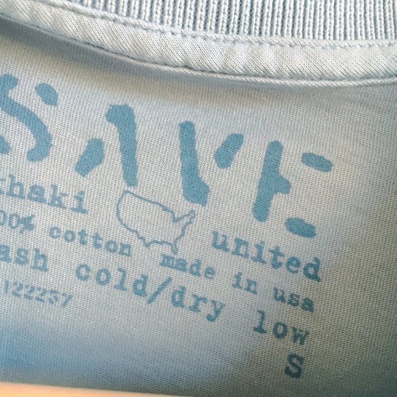 NWOT Save Khaki Polo Knit Shirt MEN's Blue Tee Short Sleeve Made in USA - Picture 4 of 7